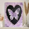 Crystal Pearl Painting 5D DIY Frame Decoration Painting Loving Butterfly Home Wall Decoration Transparent Pearl Gemstone Painting Picture Art Crafts
