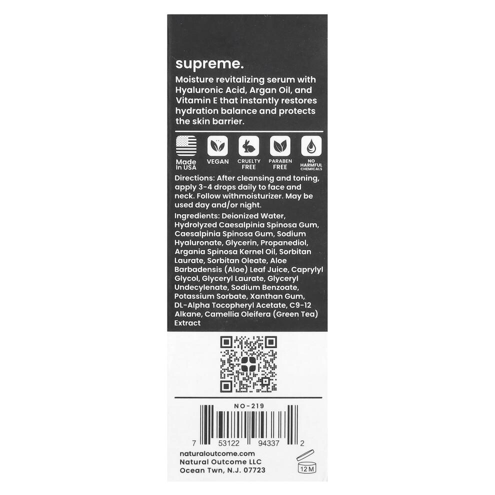 Natural Outcome, Männerhaut, Supreme Feuchtigkeitsserum, Duftstofffrei, 1 oz (30 ml)
