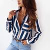 Women's Autumn Fashion Long-sleeved V-neck Ladies Shirt Shirt