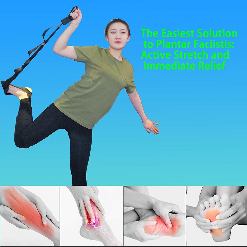 Styxon/Ayak Germe Aparatı Yoga Bağ Dokusu Germe Kemeri Plantar Fasiit, Aşil Tendiniti, Ayak Düşüklüğü, Baldır, Uyluk ve İçin Ayak ve Bacak Germe Aparatı