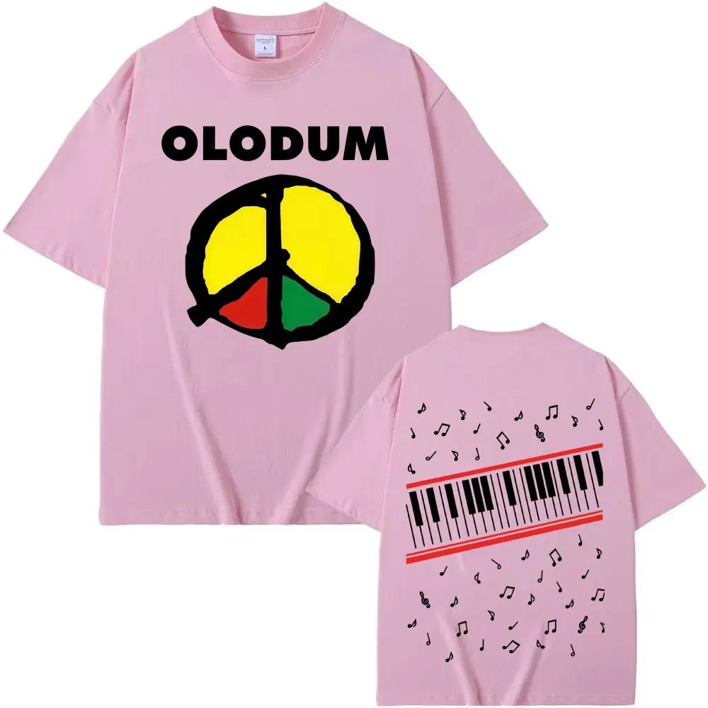 Michael Jackson Olodum Peace & Music Dual-Sided Casual Oversized T-Shirt Reggae Color Unisex Streetwear T-shirt