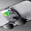 MORYTRADE Sun Visor Glasses Clip Glasses Holder Card Holder Red One-Touch