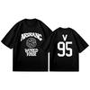 """Arirang World Tour"" V 95 Oboustranné tričko, Přední strana Retro logo & Zadní strana Jméno člena Rok narození Číslo, Oversized Unisex K‑Pop Fan Merch Tričko"