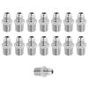 15pcs Hydraulic Hose Adapter 3/8inch NPT Male Thread JIC 37° Flare Straight Union Fitting With Protective Cap For Maintenance