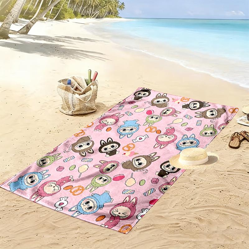LABUBU Beach Towel Perfect for Travel, Outdoor Activities, Swimming, Camping, Hiking