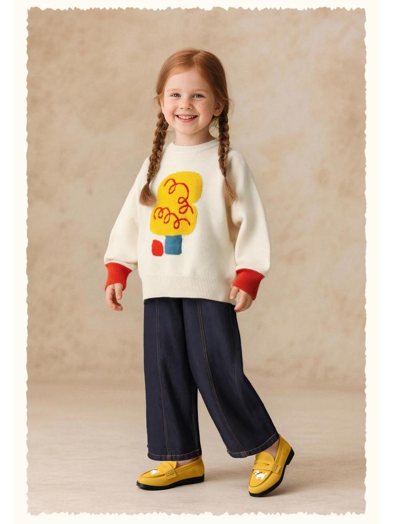 2025 Autumn Korean Style Kids' Casual Loose-Fit Jeans