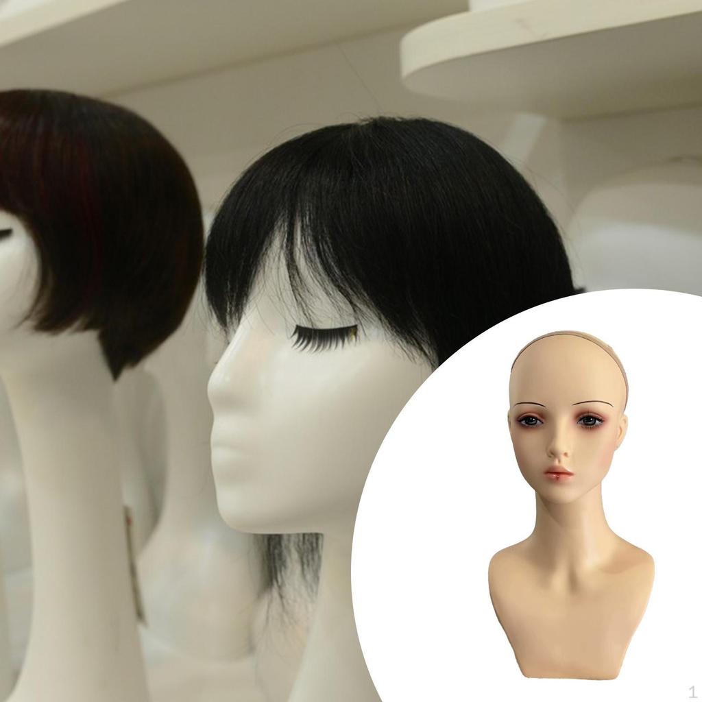 Manikin Wig Display Standmannequin Head Rack Earring Holes Female Bald Mannequin
