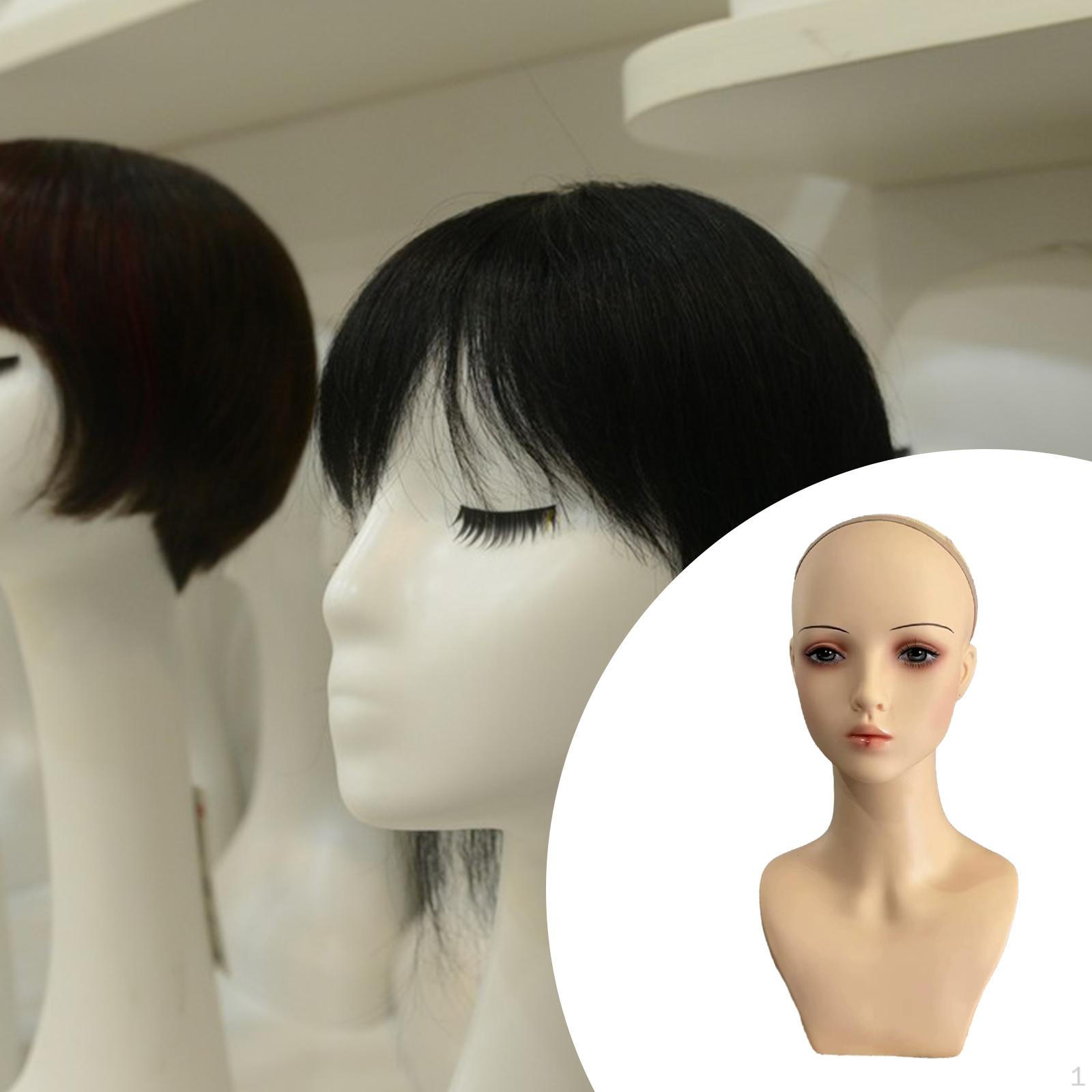 Manikin Wig Display Standmannequin Head Rack Earring Holes Female Bald Mannequin