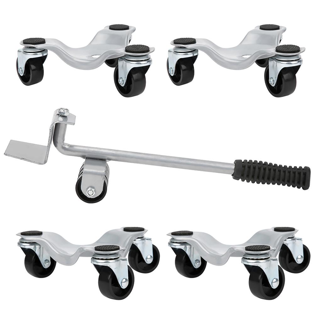 Möbeltransportset Silber Lifter Bewegungsplatte für schwere Gegenstände Tragfähigkeit 400KG Möbelroller Bewegwerkzeuge Arbeitssparender Möbelroller