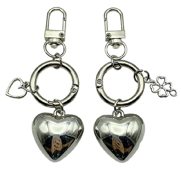 Unique Heart Shaped Keychain Mobile Phone Charm Elegant Jewelry Decoration Fashionable Accessory Portable Keychain