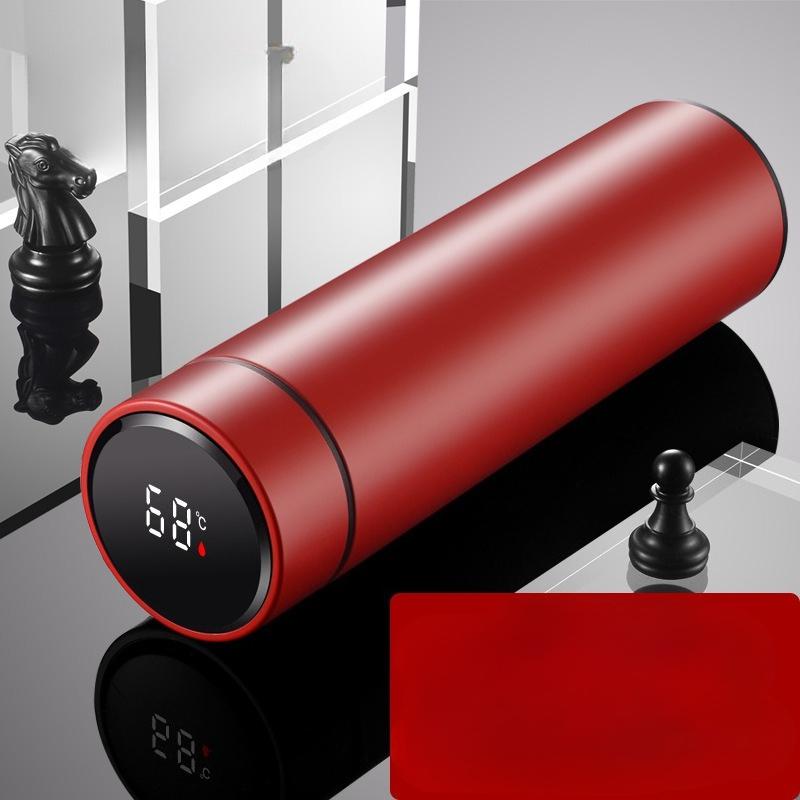 1Pc Intelligent Temperature Measurement Thermos Cup Large Capacity High-grade Tea Cup 304 Stainless Steel Portable Business Water Cup Tea Separation