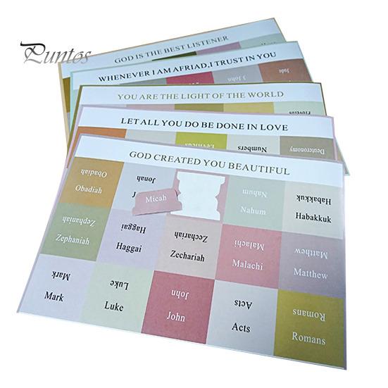 Personalized Bible Index Stickers 5 Sheets Tab Large Letter Print PVC Self-adhesive Sticky Page Marker Sticker Label Book Study Journaling Supplies