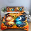 Butterfly with sun, moon. Bedding sets Duvet cover sets Duvet covers Pillowcases(1* Duvet Cover 2* Pillowcases without duvet insert)