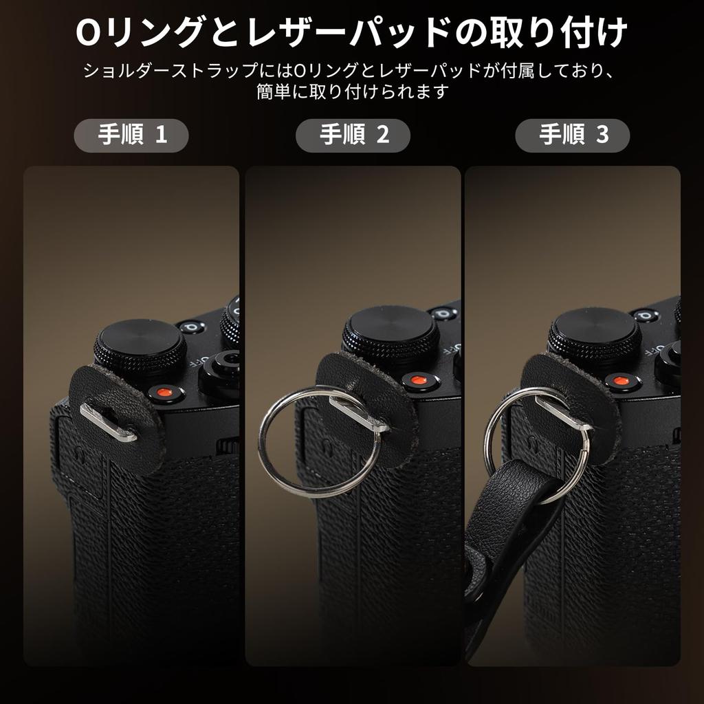 SMALLRIG Adjustable Braided Camera Neck Shoulder Strap with and Leather Pad for DSLR or Mirrorless 4882 O-Ring Cameras, Black,