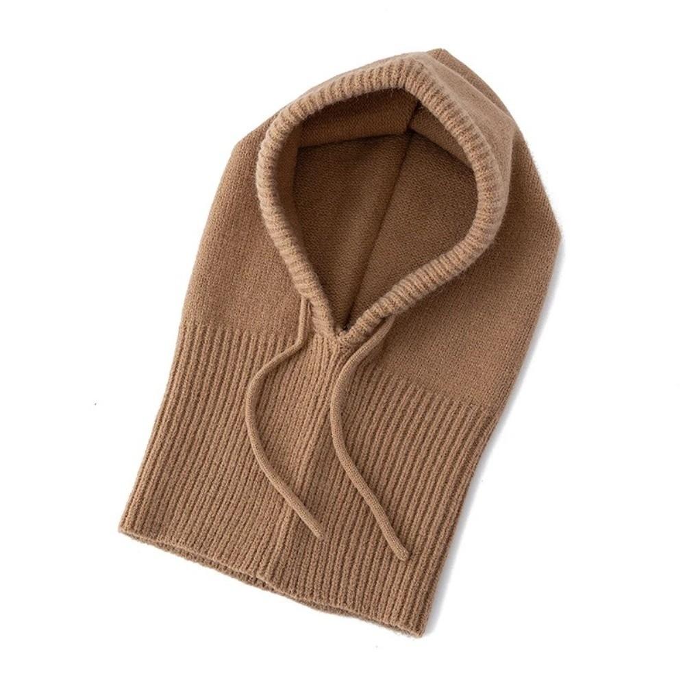 Warm Insulation Winter Knitted Hooded Caps Windproof Beanies Cap  for Winter Outdoor Activities