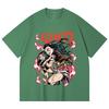 230 Gsm 100% Cotton Demon Slayer V71 Nezuko Demon Print Unisex Heavy Cotton T Shirt