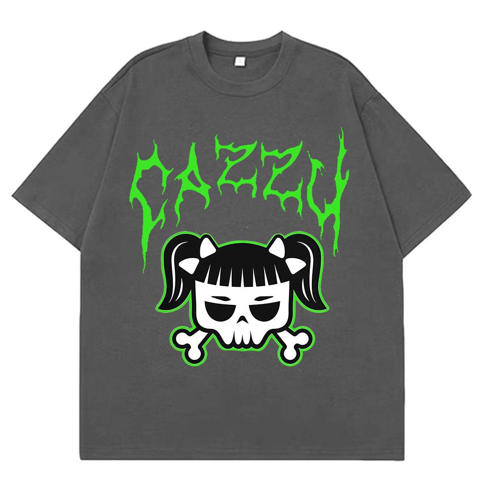 Singer Cazzu Funny Graphic Tshirt Unisex Women Hip Hop T Shirt Loose Cotton Short Sleeve Oversized Casual Aesthetic Trend Tshirts