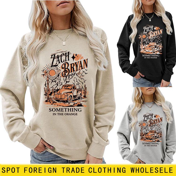 

Zach Bryan European/American Sun Letter Casual Women s Long-Sleeve Sweatshirt 3XL