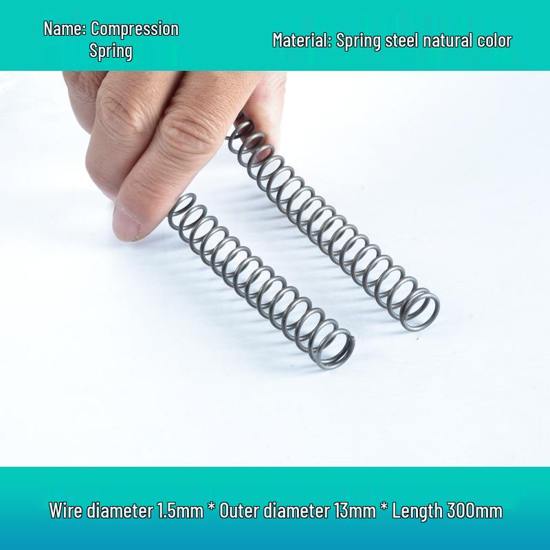 Steel Wire Compression Spring, 1.2-50mm Diameter, Long, Thin & Durable, Yellow, 300 Available