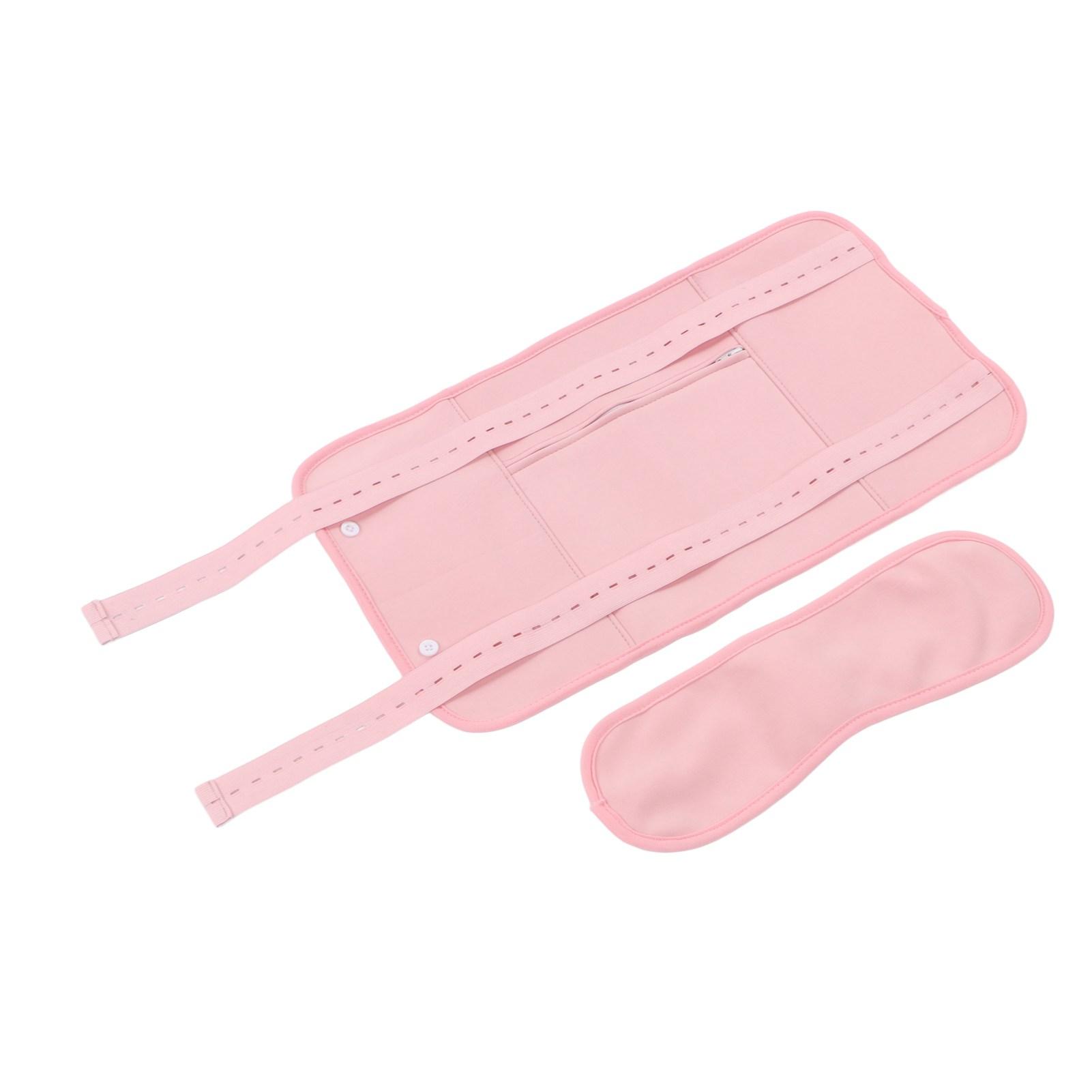 

Castor Oil Pack Adjust Strap Double Layers Reusable Washable Castor Oil Wrap for Waist Neck Pink розовый