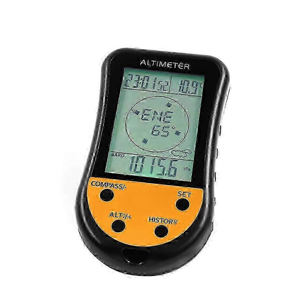 Electronic Digital Altimeter 8 in 1 Multifunction LCD Backlight Mini Altimeter Barometer Compass Thermometer Weather Forecast Clock Calendar for Outd