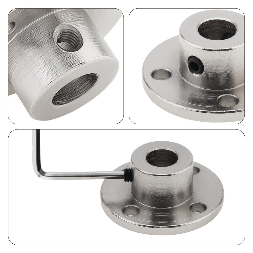 6 st 8 mm Borrning Järn Styv Koppling Set Styraxelstöd för DIY RC Modellmotorer med Sexkantnyckel Skruvar