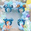 4/16 Marine animal hair band aluminum film balloon, suitable for marine-themed decorative balloons