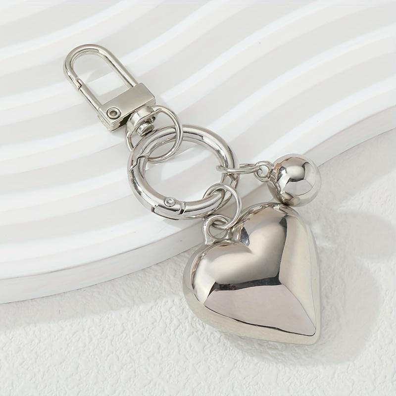 1pc Heart Keychain Love Theme Key Ring Purse Bag Backpack Car Charm Earphone Accessory, Gift For Valentine's Day