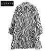 INSCRIRE I20AW-CT47A Zebra Print Wool Coat Coat 36 White X blackUsed