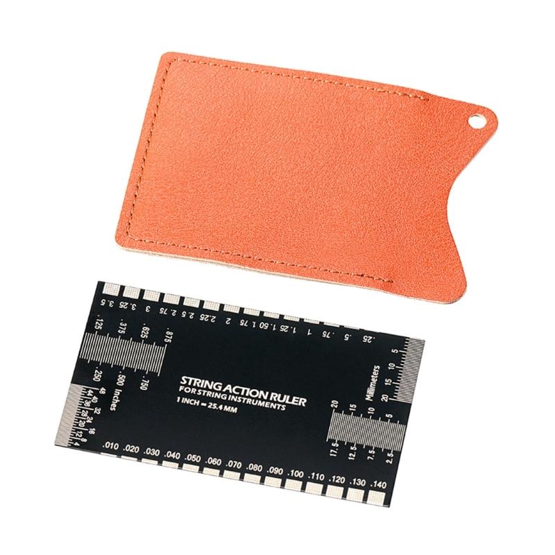 Guitar String Distance Measuring Tool Guitar String Distance Gauge with Storage Case for Various Types of Guitars 1