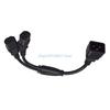 Cordon adaptateur R6FF 3 broches C20 vers C13+C13 Convertisseur de câble Port mâle vers femelle Câble d'alimentation répartiteur en Y Noir