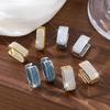 Viya Square Light Luxury Earrings, Copper Micro-Inlaid Zircon Ear Buckles, Simple And Versatile Premium Earrings.