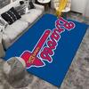 Braves Logo On Blue Carpet Suitable As a Non-slip Mat for the Living Room or Bedroom Sofa