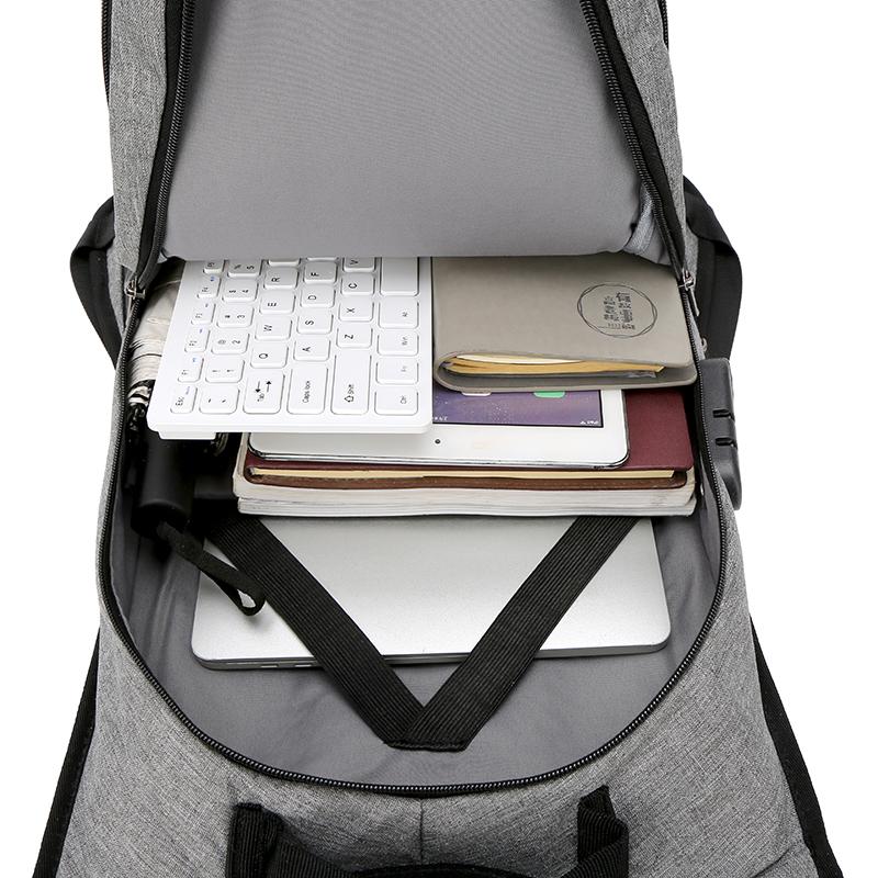 Lightweight and durable anti-theft laptop backpack,USB charging port and headphone port,multiple compartments,business travelbag