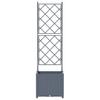 Garden Planter Light Gray 40 X 40 X 143 Cm Plastic