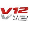 3d Chrome Black V12 Logo Letters Car Fender Emblem For Mercedes Benz Coil W220 CL 500 CL600 S600 V12 Badge Sticker Accessories
