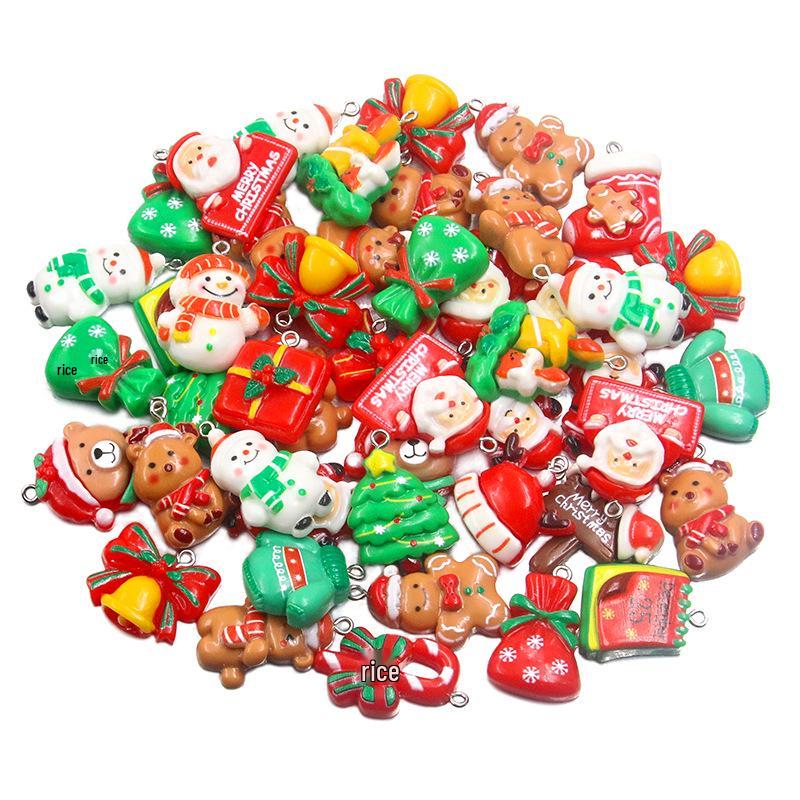 

DIY Cartoon Christmas Resin Ornaments: Santa, Snowman & Reindeer Charms 1 piece
