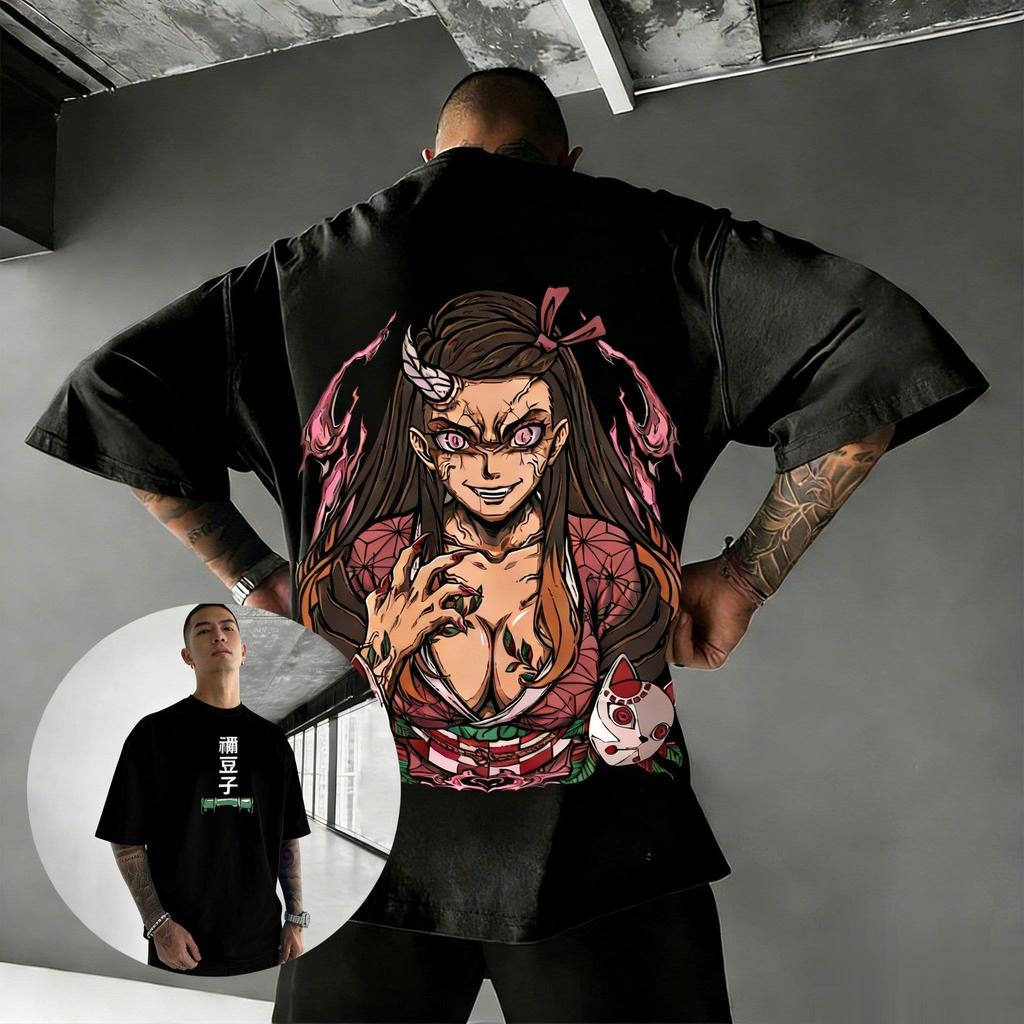 Kimetsu No Yaiba Nezuko Kamado Anime T-Shirt Herren Damen Kurzarm Dämonentöter Grafik-T-Shirt Streetwear Lässige Oberteile 2026 Sommer
