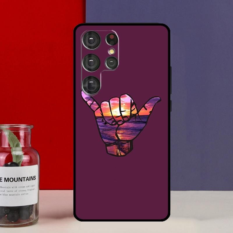 Surfer Surf Hang Loose Funda Case For Samsung Galaxy S25 Ultra S9 S10 S20 S21 S22 Plus S23 Ultra S24 FE Phone Cover