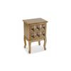 Elva Bedside Table - 67 X 33.5 X 45 Cm - Side Table with 2 Wooden Drawers - Brown - Versa