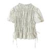 European and American style, new women's clothing, plaid embroidery bow top, plaid embroidery skirt