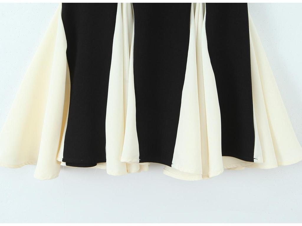 2025 Černo-bílé šaty na šle: Styl královské sestry, Hot Girl Slim Fit, Dlouhé a krátké varianty