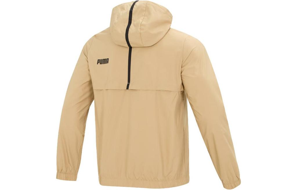 Men's PUMA Jackets Men's Khaki Hooded (Non-detachable) Moderate