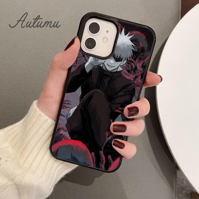 Jujutsu Kaisen Satoru Gojo Handyhülle für iPhone 11 12 13 14 Pro Max mini XR XS SE 2020 6S 7 8 Plus Samsung Galaxy S21 S22 Hülle