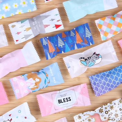100 Pcs/Lot DIY Handmade Nougat Candy Packaging Bag Milk Taffy Wrapper Food Package Xmas Gift Mini Bags