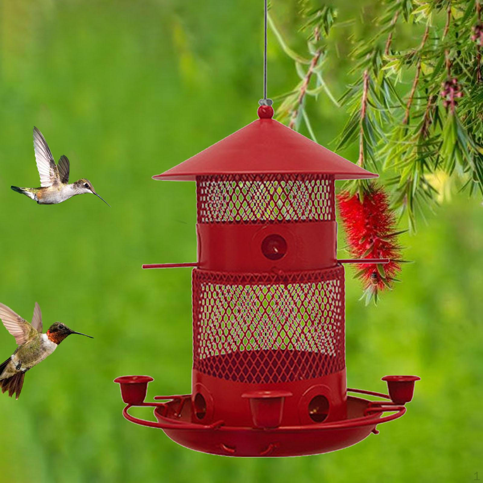 

Железная кормушка для птиц на балконе, на дереве, на ранчо, подвесная, высокого качества, водонепроницаемая, легко моется красный
