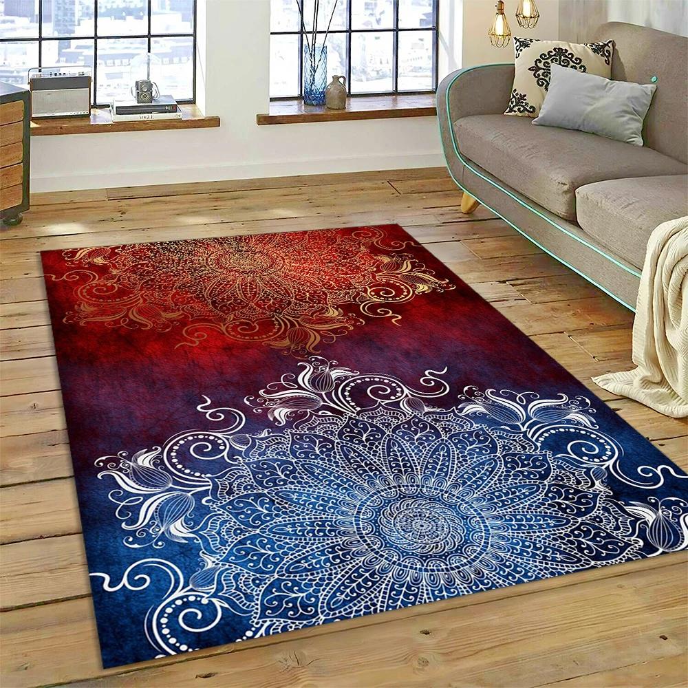Bohemia Meditation Mandala  Flower Carpet Rug for Home Living Room Bedroom Sofa Doormat Deco Mat