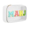 Multipurpose Big Visible Makeup Storage Bag With Letter Features Suitable For Bathroom Travel And Home Use
