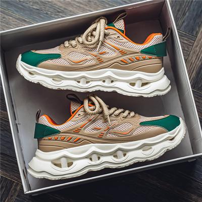 Men's Shoes Casual Sports Shoes Four Seasons Breathable Soft-soled Outdoor Running Shoes Fashion Students Thick-soled Sneakers
