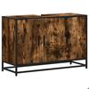 VidaXL Armoire de lavabo de salle de bain chêne fumé 90x33x60 cm, meuble de lavabo de salle de bain, meuble de salle de 849271